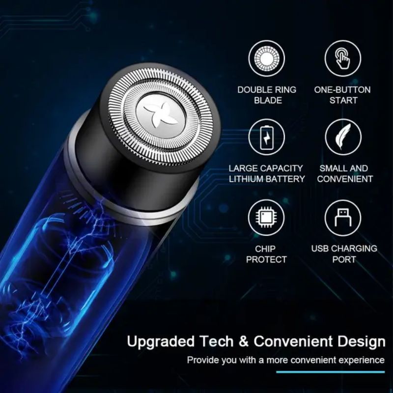 Alat Cukur Kumis Jenggot Elektrik Mini Portable USB Alat Cukur Rambut Bulu Ketiak Mini Electric Shaver Razor