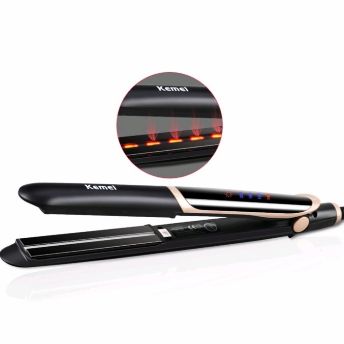 Kemei KM-2219 Hair Straightener Catokan Rambut Infrared Ceramic