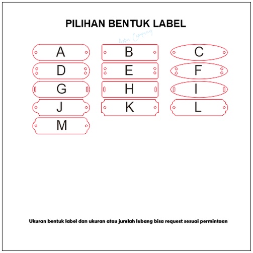 Label akrilik tulisan Gold minimal 100pcs