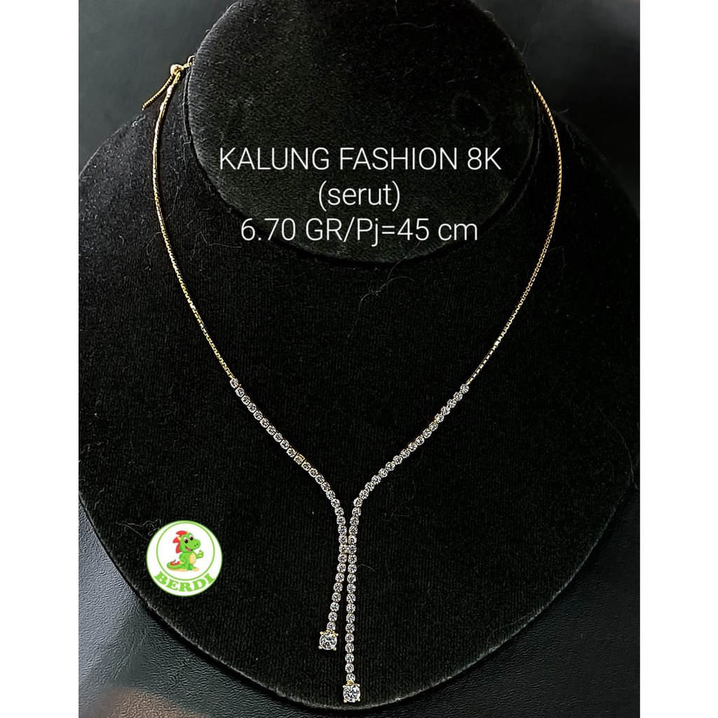 Kalung serut lotus fashion wanita dewasa elegan kadar 375 cocok untuk kondangan pernikahan kado