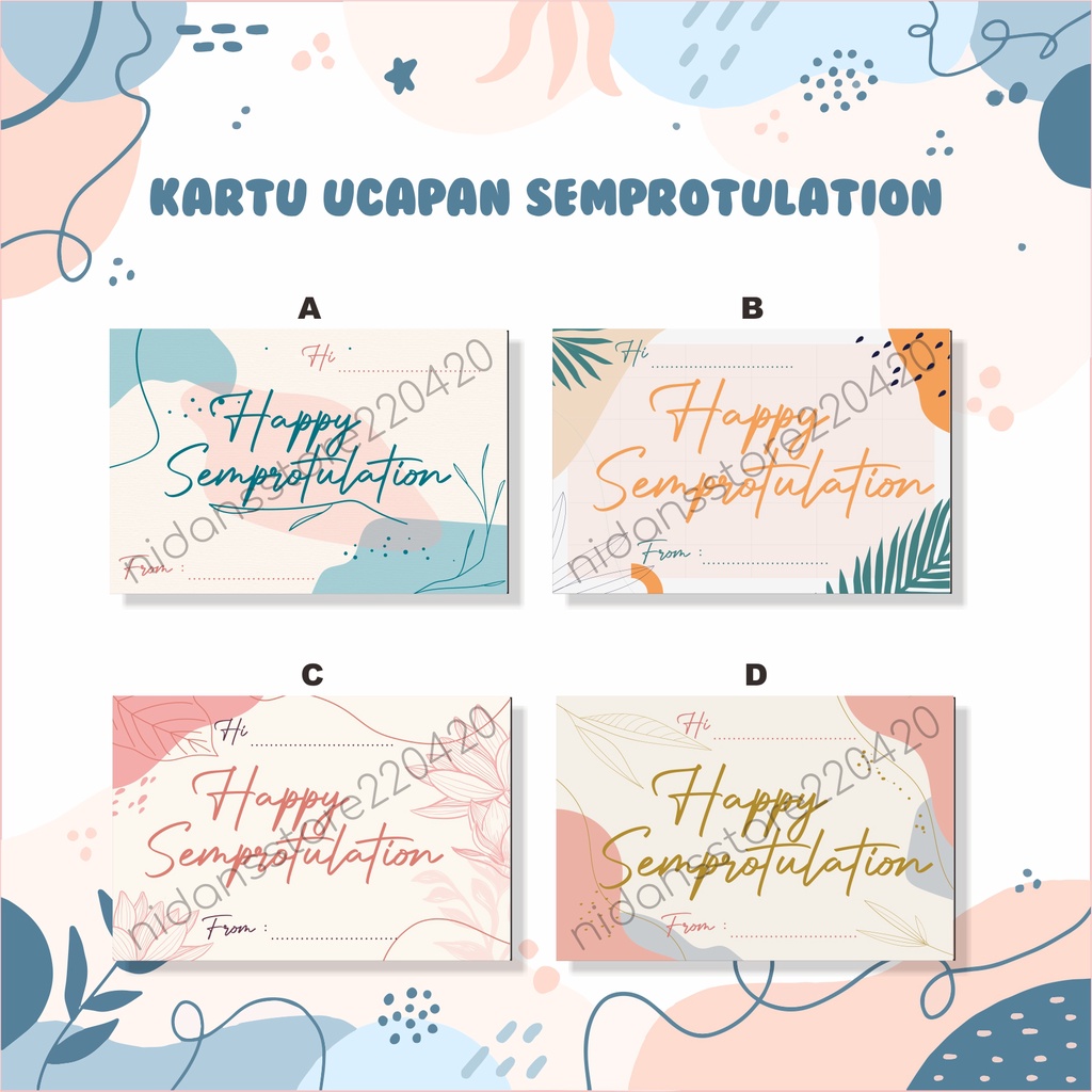 KARTU UCAPAN SEMPROTULATION - KARTU UCAPAN SEMPRO - SEMINAR PROPOSAL- GREETING CARD - BLANK CARD
