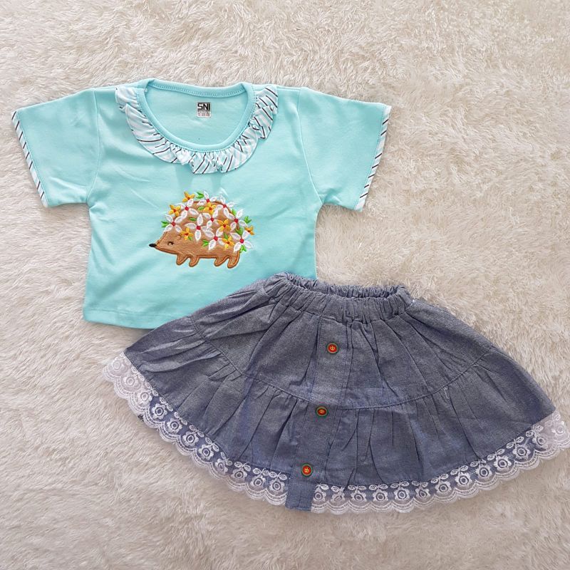 Baju Bayi Star Pinata Rok set