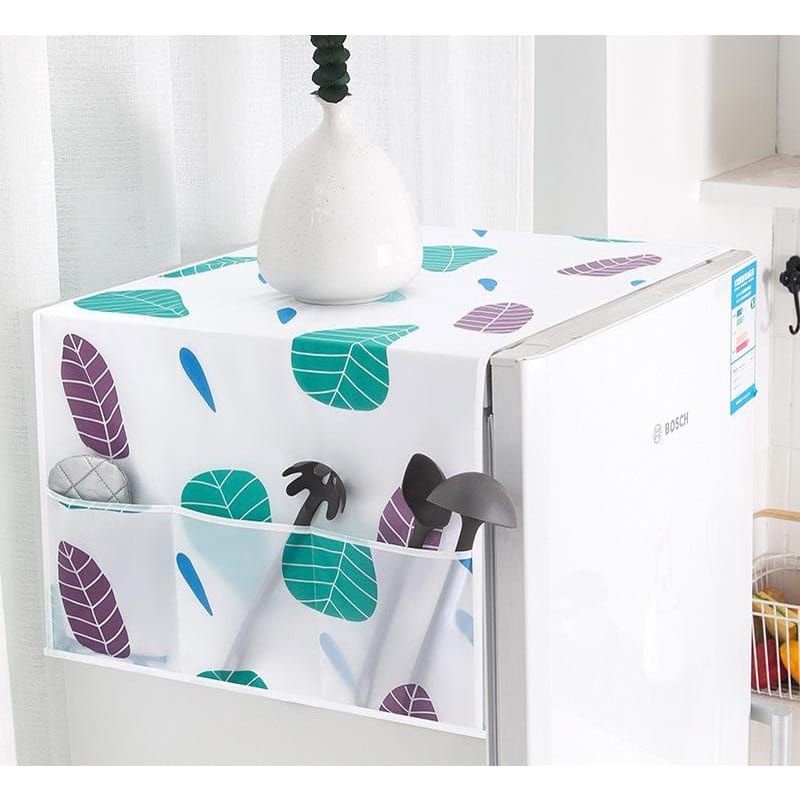 cover kulkas / penutup kulkas anti air/ sarung kulkas anti air / sarung alas taplak kulkas waterprof