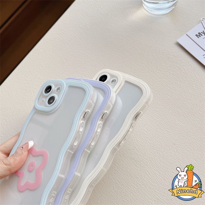 Huawei Y9 Prime 2019 Nova 7i Nova 9 8 7 SE Pro Nova Y90 Y70 Plus 5T 4e 3i 3e Y7A Y9s P30Lite Honor 8X Lensa Casing Ponsel Warna Permen Simple Full Protect Wavy Edge Shockproof Soft Case