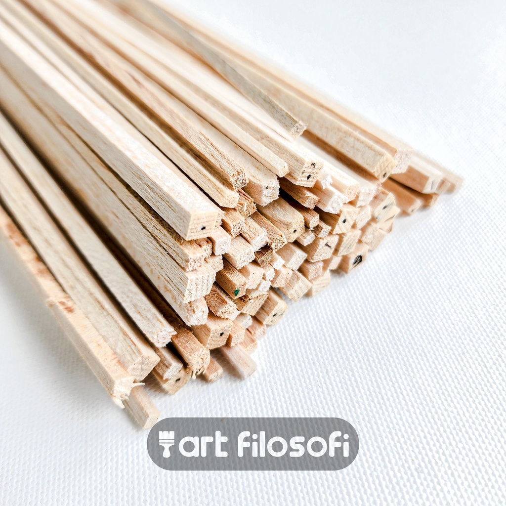 Kayu Balsa Stick 100cm | Peralatan Maket