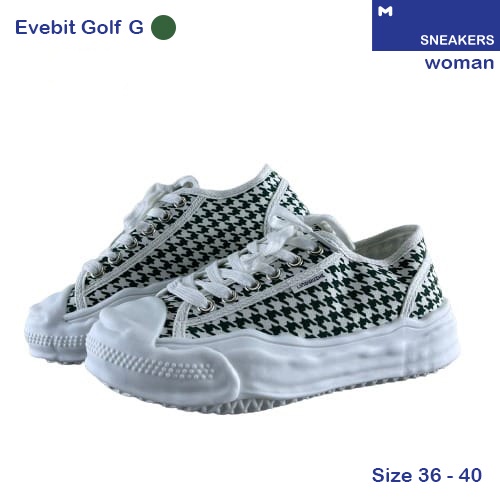 Sneakers Everbit Black, Brown, Golf Sepatu Wanita tinggi Terbaru Harga Murah Import Diskon Hitam Putih hijau Cokelat Coklat Putih Canvas