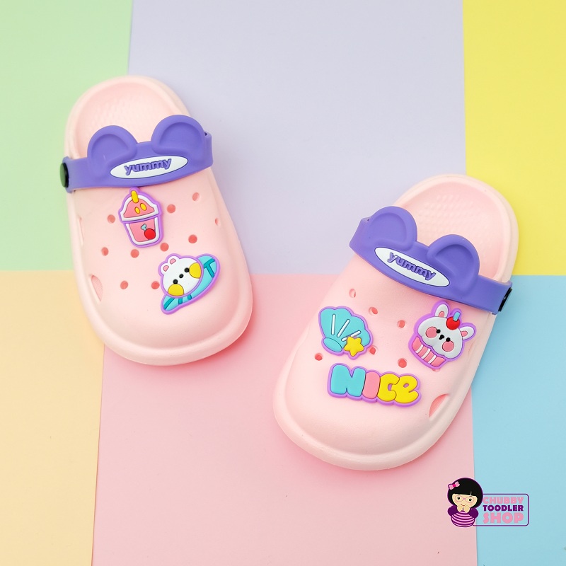 SH2143N GLORYKIDZ Sendal balita baim bapao sendal pao pao anak sendal anak kartun import bahan karet empuk anti slip