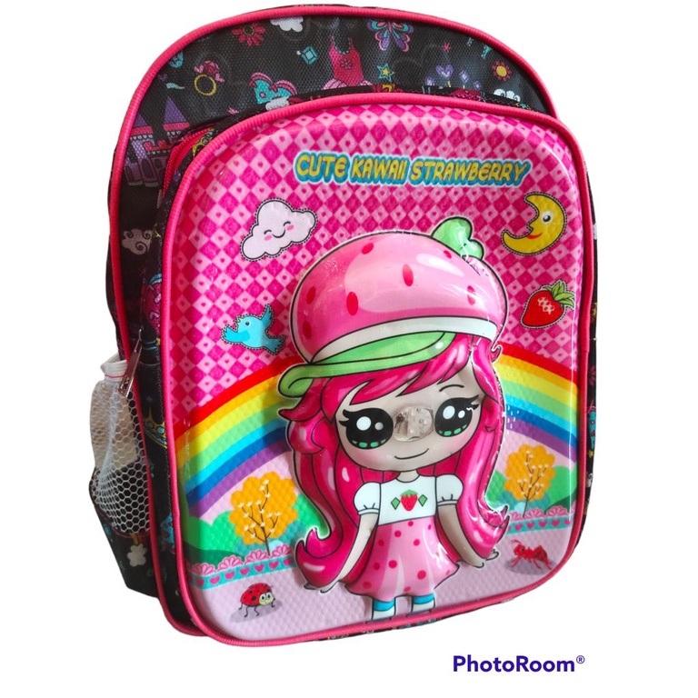 Tas Ransel Sekolah Anak Perempuan Sd LED Nyala Premium / Ransel Anak Cewek Karakter Viral 2023 Embos Timbul 3 dimensi Sd tk