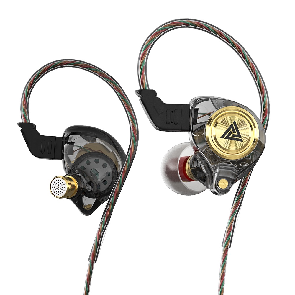 Qkz AK3 FiLe Wired Earphone Dengan Mikrofon Olahraga Lari Headphone HiFi Monitor Musik Bass Headset Earbuds