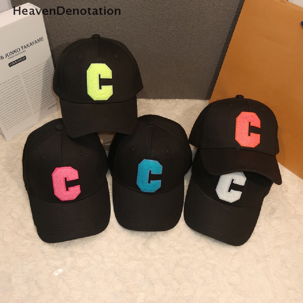 [HeavenDenotation] Topi Baseball Mode Baru Untuk Wanita Dan Pria Katun Lembut Top Hats Bordir Huruf C Musim Panas Topi Matahari Topi Snapback Kasual kpop HDV