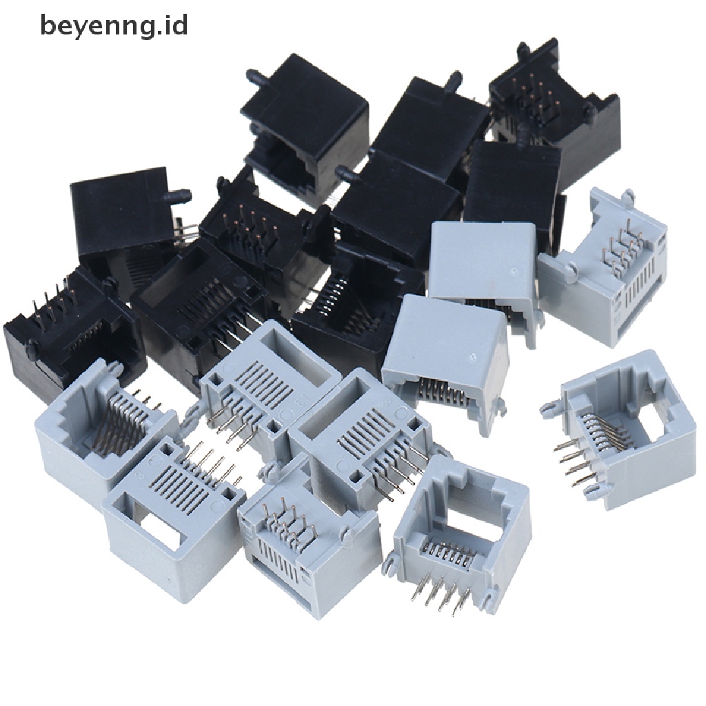 Beyen 10pcs/lot RJ45 8P8C Komputer Jaringan Internet PCB Jack Socket ID