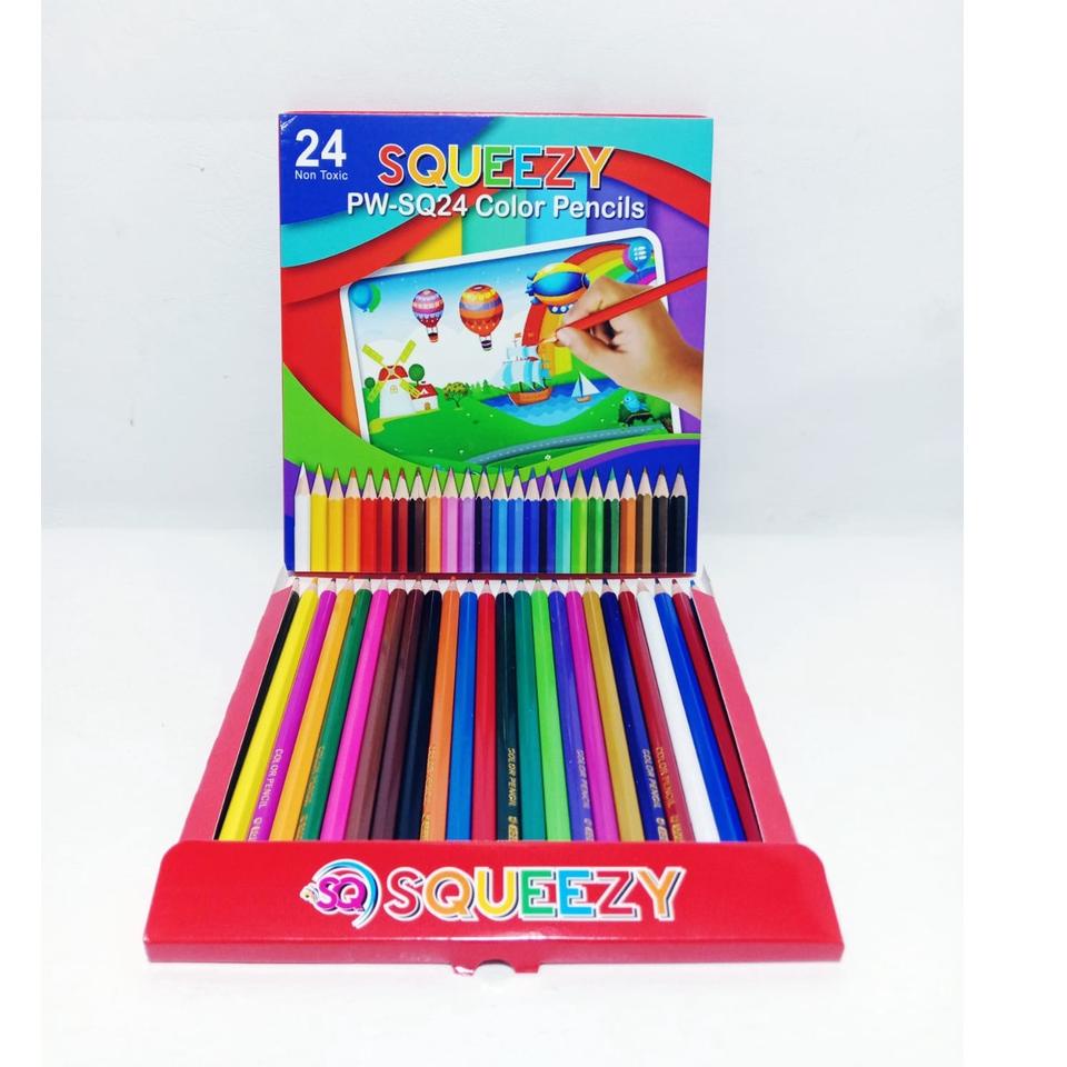 

kodeZz6Z0 Harga Grosir (1packs/24pcs ) Pensil Warna Panjang 24 Warna PW-SQ24