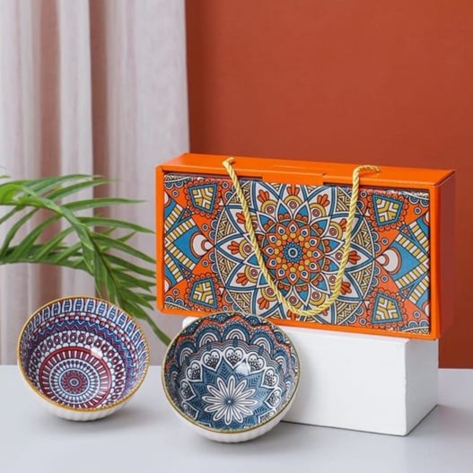 OST- BOHEMIAN Hampers Japanese Bowl Set Mangkok Keramik Mangkuk Jepang - 2 BOWL