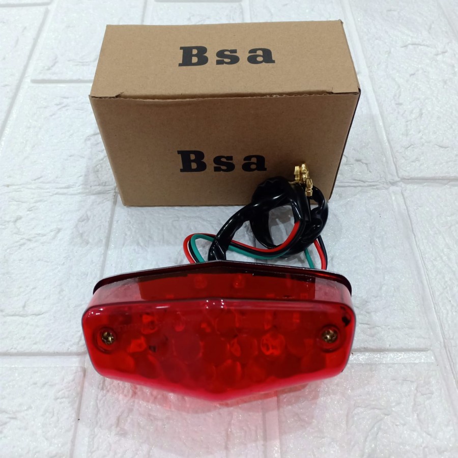 STOPLAMP LED BSA MIKA SMOKE &amp; MERAH LAMPU STOP BELAKANG CB RX KING