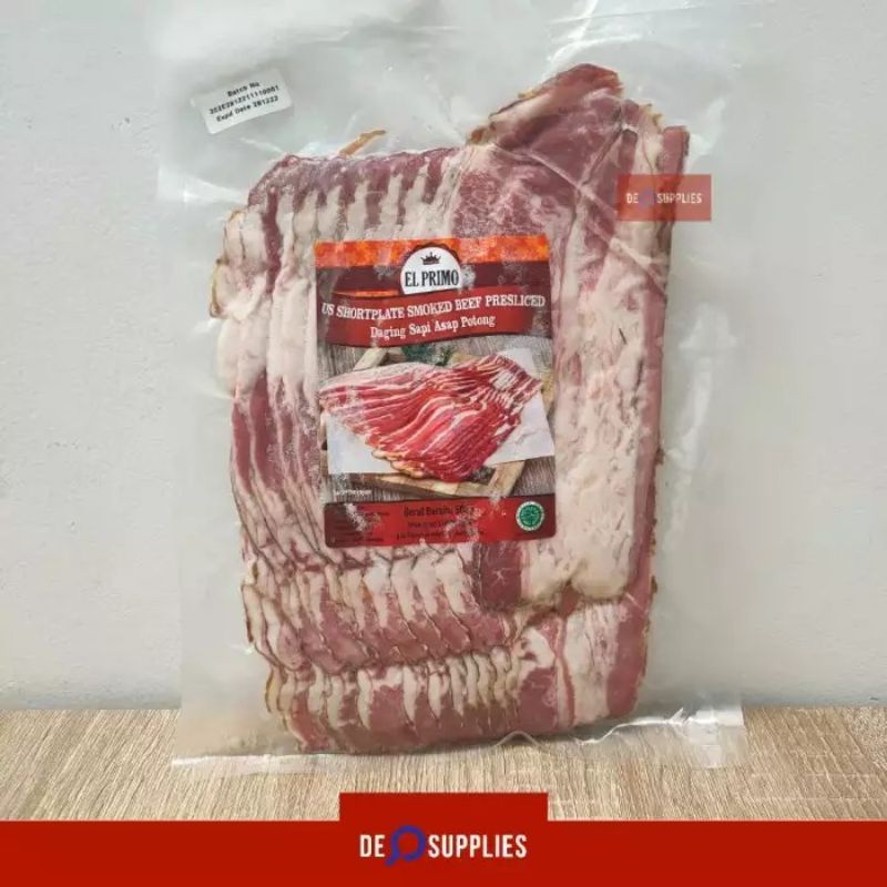

EL Primo Smoked Beef US Shortplate 500gr - Daging Sapi Asap Smoke