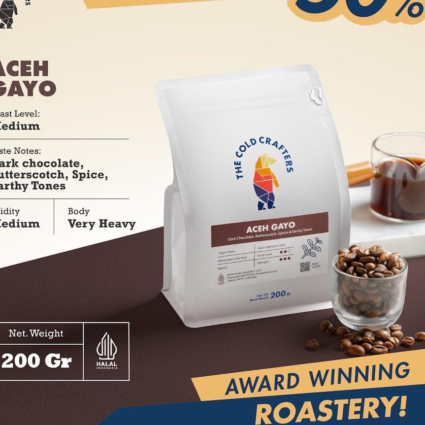 

❈ The Cold Crafters - Aceh Gayo Arabica Grade 1 Biji Kopi Roasted Beans - BIJI KOPI 100gr/200gr/1kg ✲