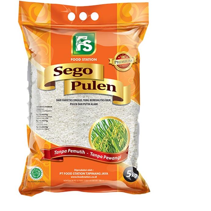 

QC PASS⭐✔️-Food Station - Beras Sego Pulen 5 Kg