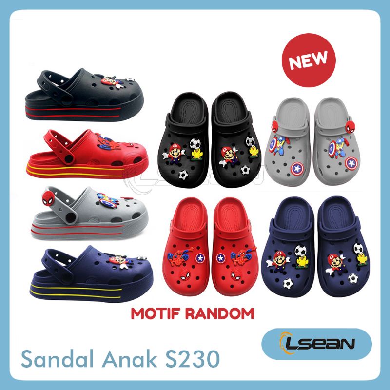 SEPATU SANDAL BAIM ANAK SPIDERMAN CAPTAIN AMERICA MARIO BAHAN EVA MURAH LUCU S230-K S231-S