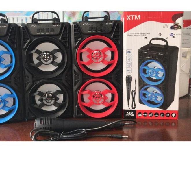 ○ COD SPEAKER BLUETOOTH XTM 2258 PLUS MIC KABEL KARAOKE/SPEAKER SALON KARAOKE AKTIF XTM/SPEAKER PORT