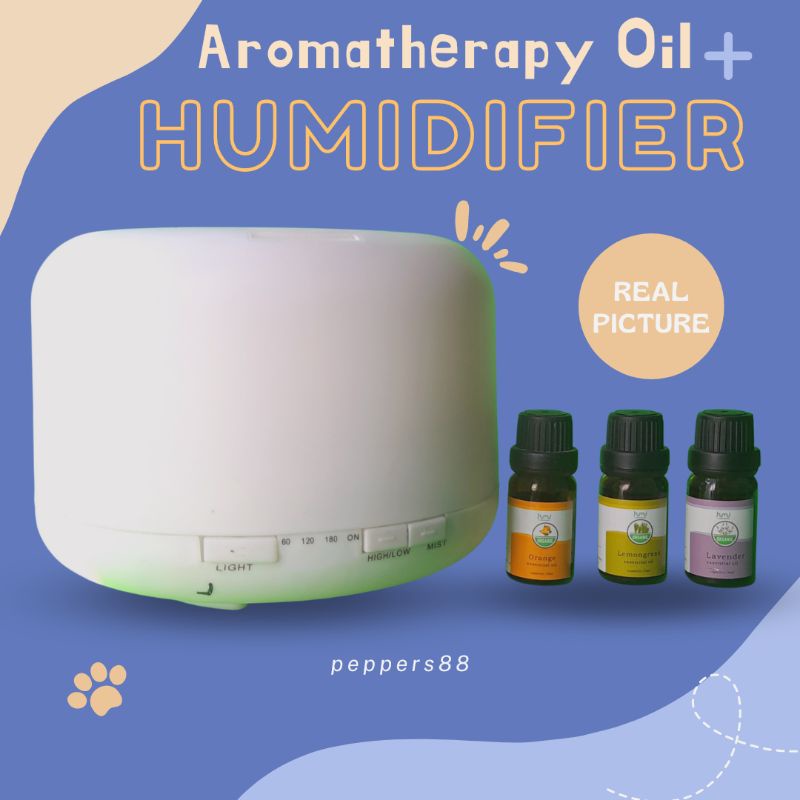 HUMIDIFIER 500ml MINYAK AROMATERAPI PRELOVED PELEMBAP RUANGAN AIR PURIFIER DIFFUSER ORIGINAL ULTRASO