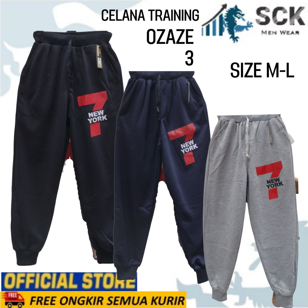 Celana Panjang Training Jogger Ozaze 1 2 3 4 5 Bawah Tidak Kerut / Celana Olahraga Jogging - sckmenwear GROSIR