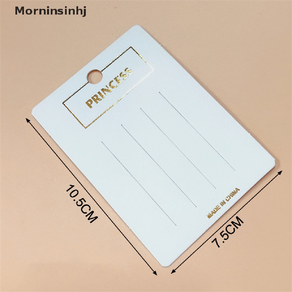 Mornin 50PCS Putih Awan hairpin card Trinket packaging display Rambut Kardus Klip id