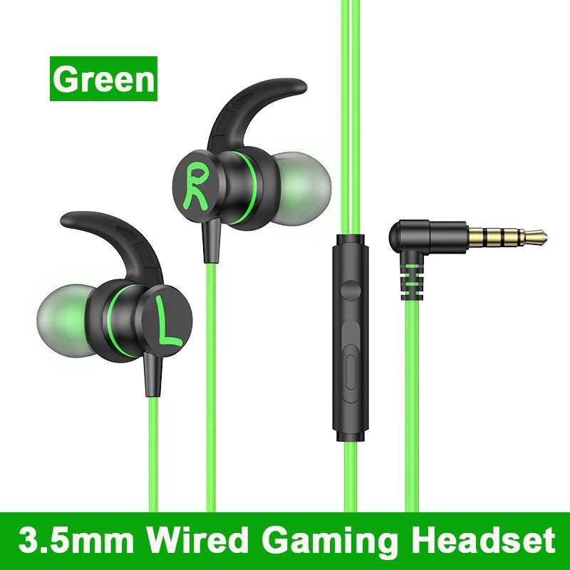 Headphone Kabel Gaming 3.5MM High Fidelity Sound Quality In-Ear Headphones Peredam Kebisingan In-Ear Headphone Dengan Mikrofon HD Gaming