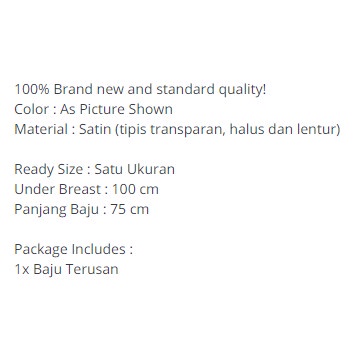 Baju Tidur Terusan Dater Kaos Wanita Satin Sleepwear Sexy