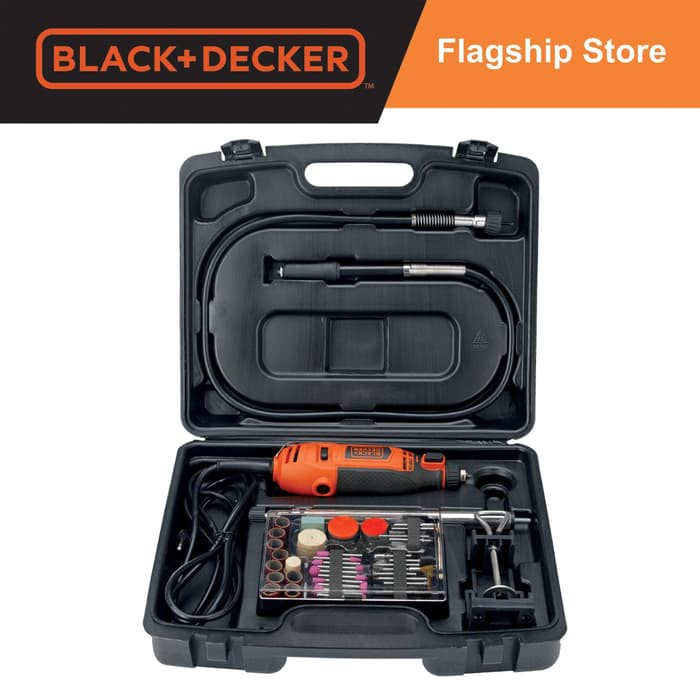 Mini Die Grinder Mesin Rotary Tuner Black Decker RT18KA-B1