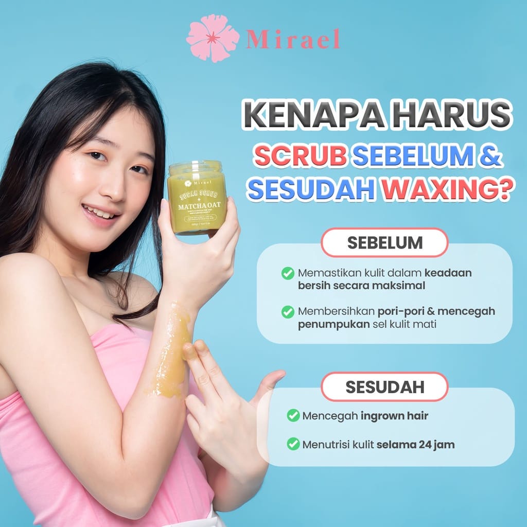 MIRAEL Sugar scrub 250ML - BODY WASH 340ML - JASMINE TEA - MATCHA OAT - ROSE TEA