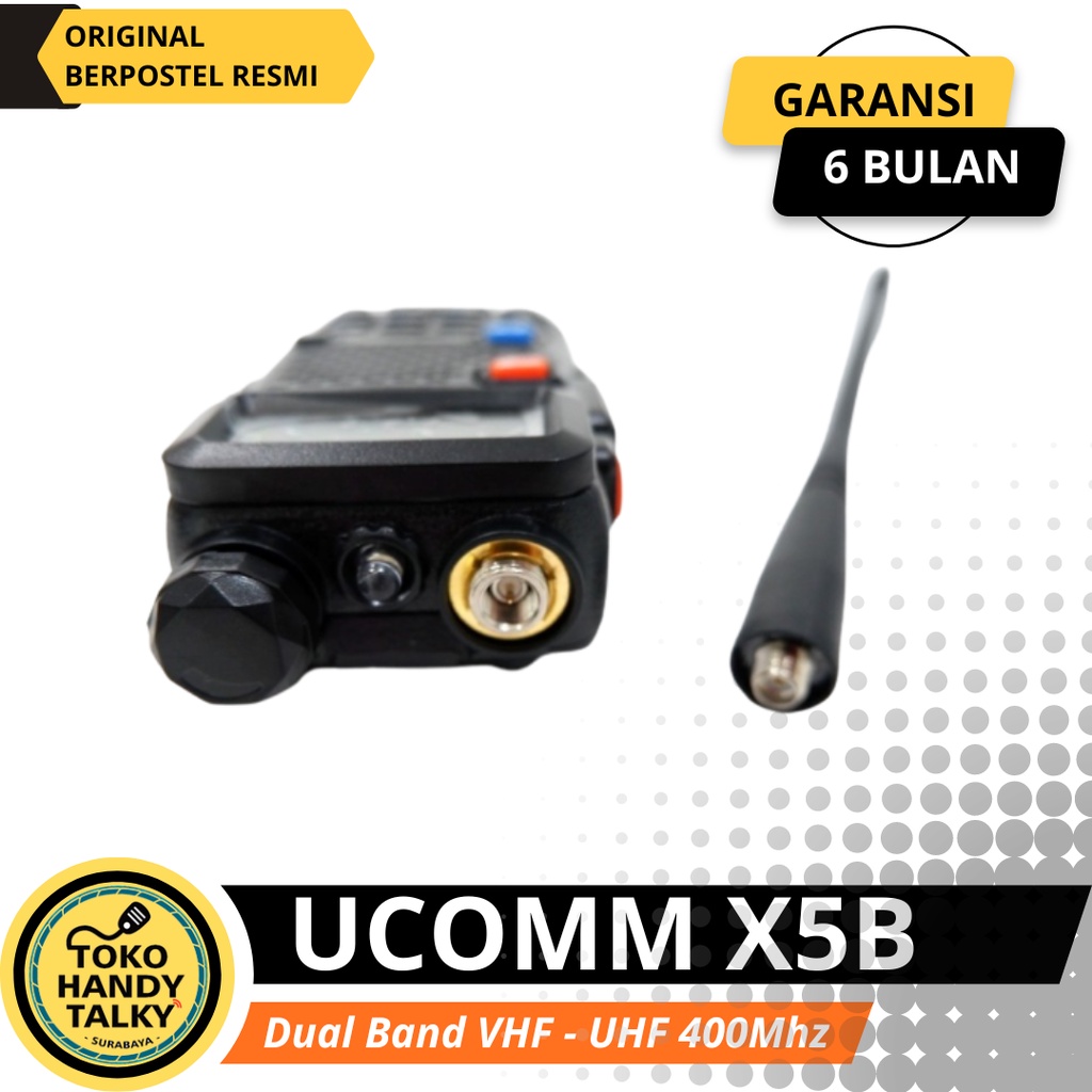 HANDY TALKY UCOMM X5-B X5B DUALBAND NEW ORIGINAL GARANSI RESMI POSTEL