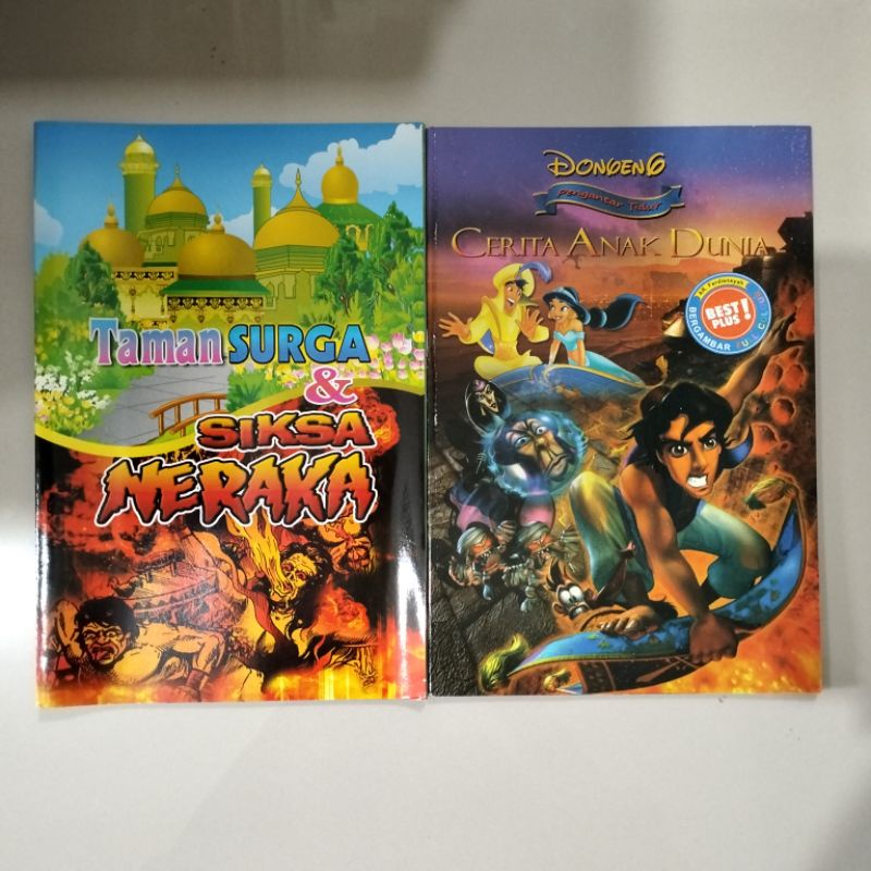 ORIGINAL BUKU DONGENG CERITA ANAK DUNIA ALADIN TAMAN SURGA & SIKSA NERAKA FULL COLOUR