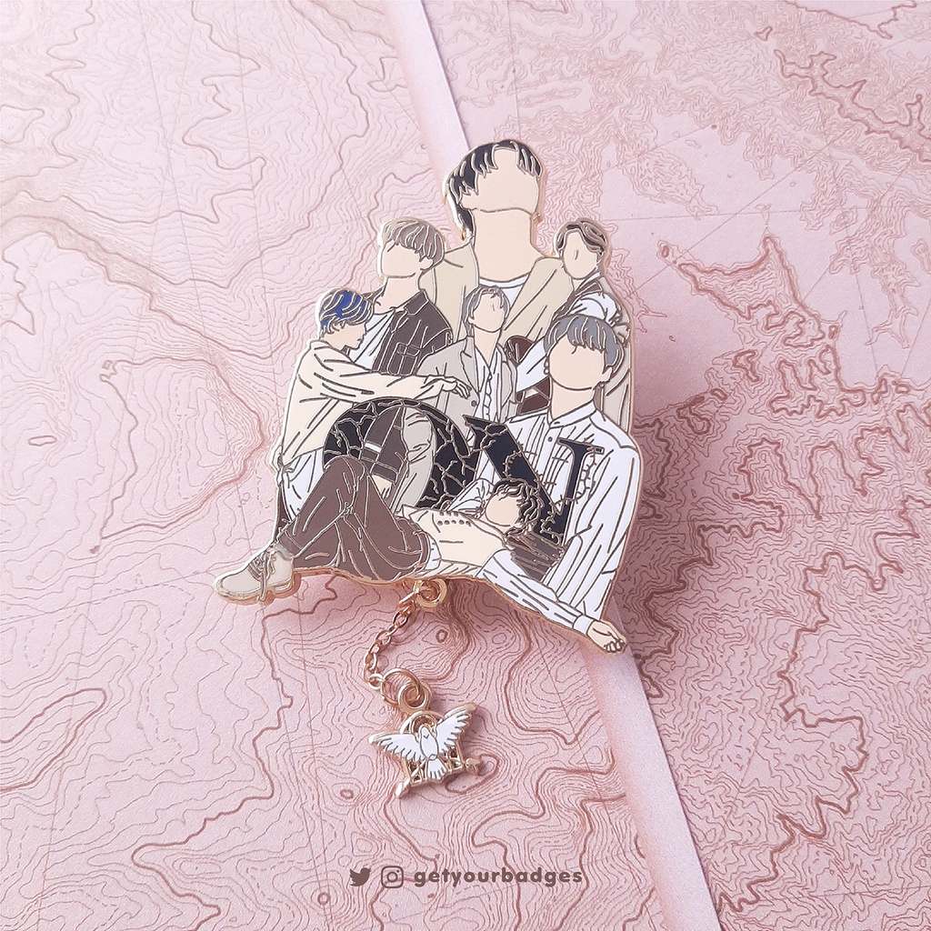 BTS ON HARD ENAMEL PIN