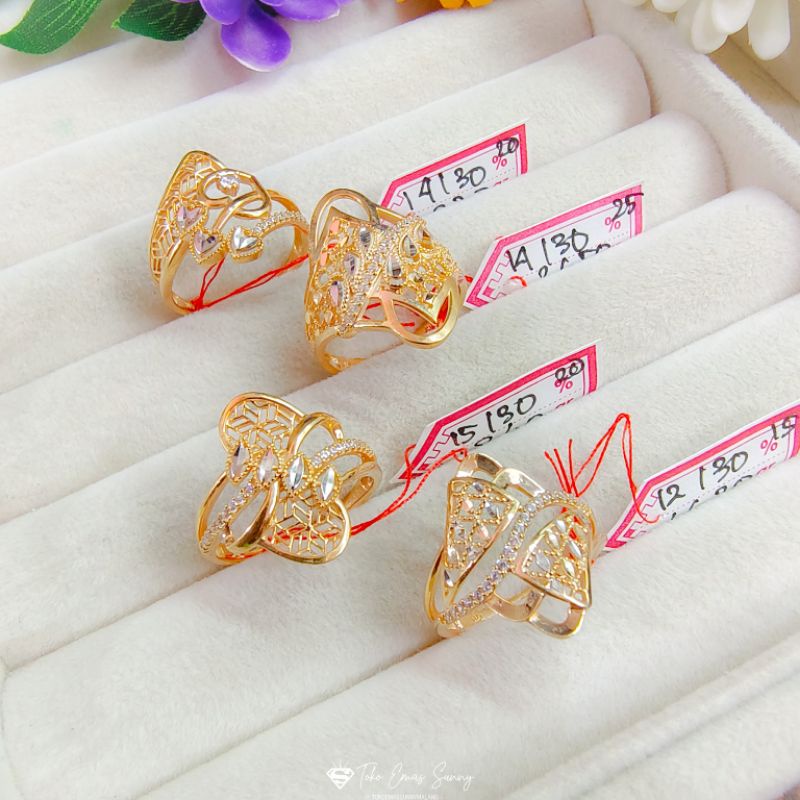 Cincin gerbong emas asli 300%