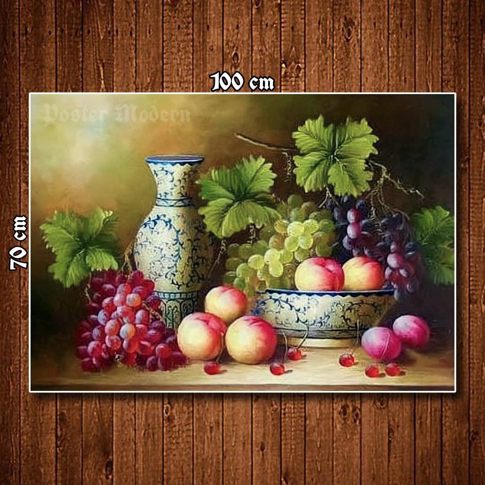 HIASAN DINDING POSTER GAMBAR LUKISAN BUAH BUAHAN UKURAN JUMBO 3D CODE14 BEST SELLER / LUKISAN BUAH D