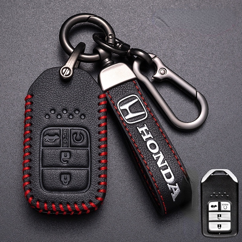 Rumah / Casing Kunci Remote Mobil 2 / 3 / 4 Tombol Plastik Warna Hitam Untuk Honda Accord