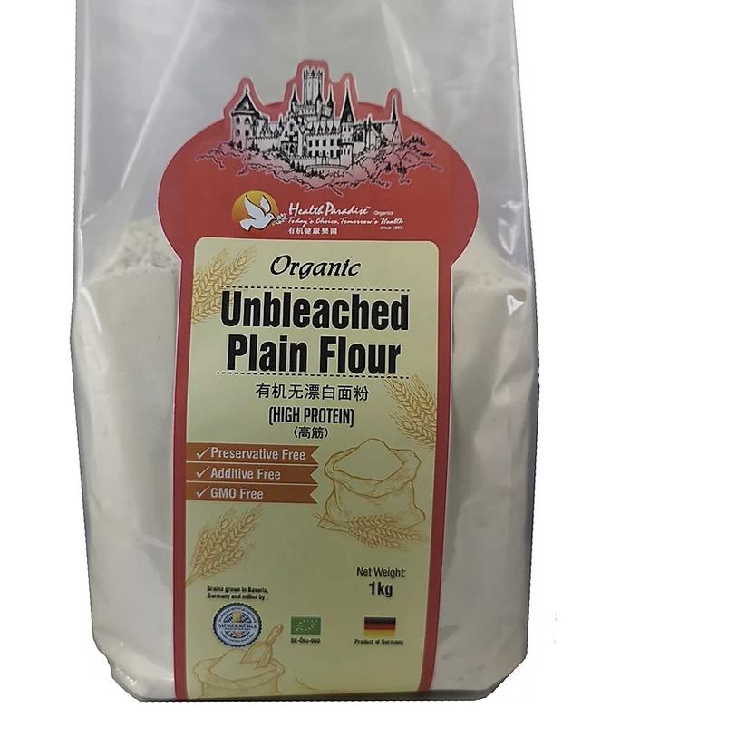 

➮ Health Paradise Organic Unbleached Plain / High Protein Flour 500g, 1kg ✭