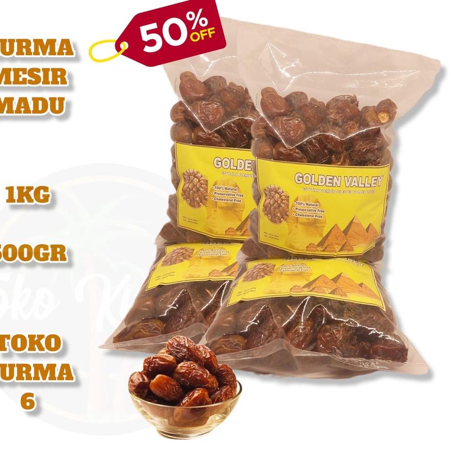 

✻ Kurma mesir 1kg/ golden valley/ kurma super ( kemasan plastik tebal) ⅎ