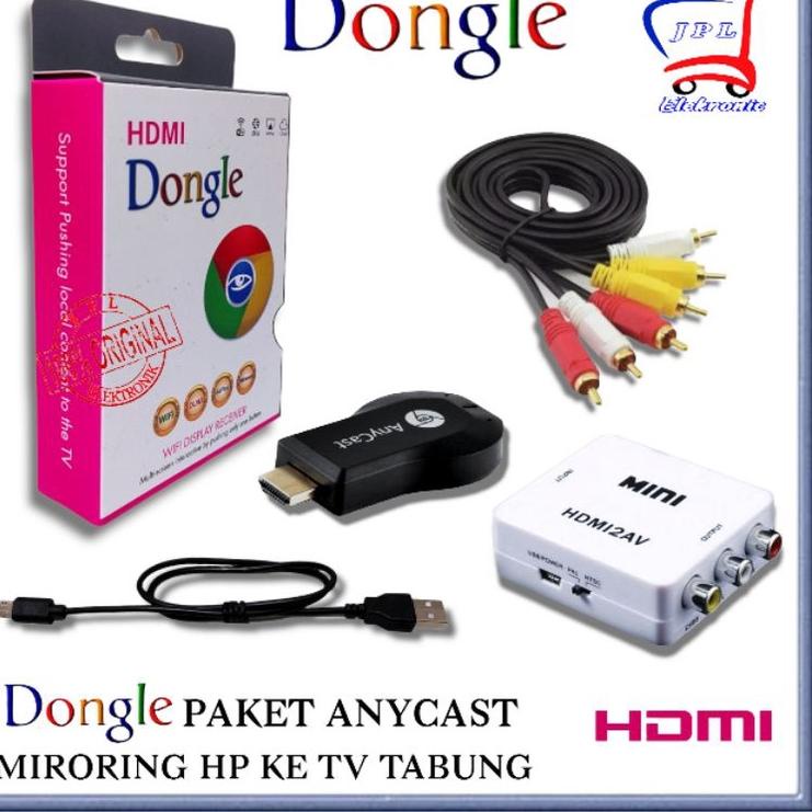 ➺ PAKET ANYCAST / ANYCAST DONGLE PAKET KE TV TABUNG / HDMI DISPLAY RECIVER TV EZCAST / PAKET ANYCAST