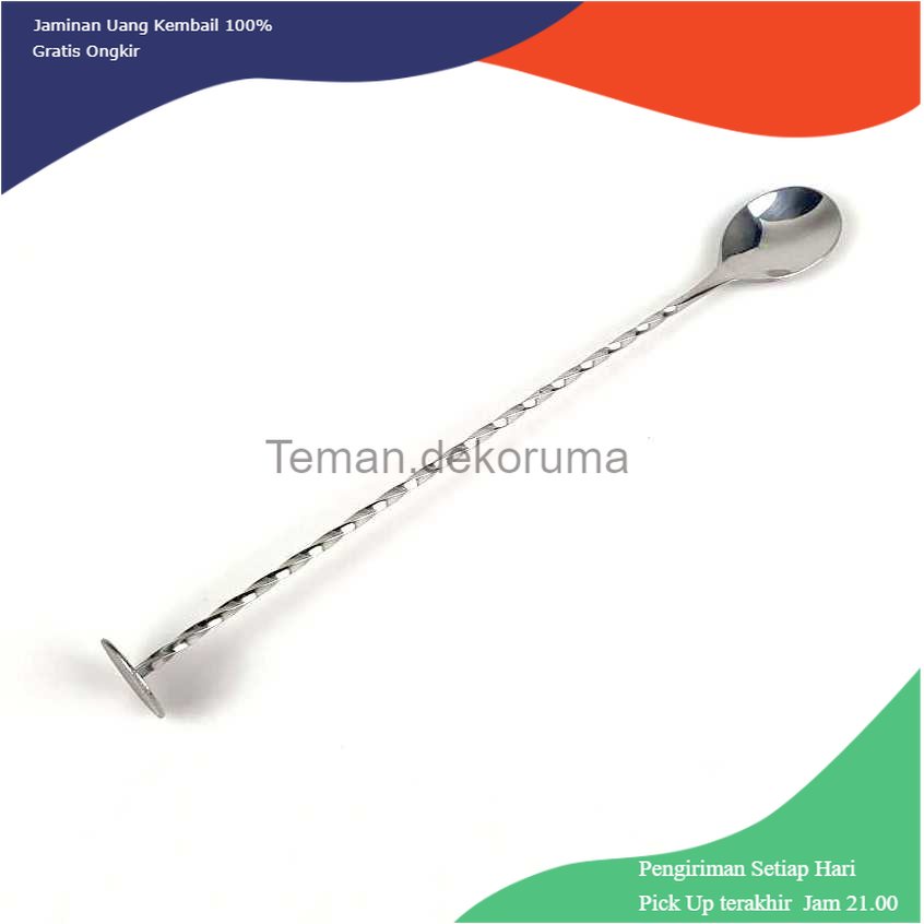 TD - GLS TEAEGG Sendok Aduk Bartender Cocktail Mixing Spoon 40cm - CDF1909