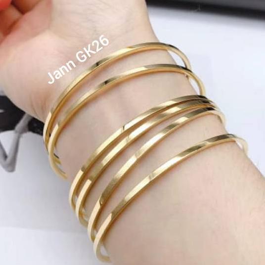 ✰ Gelang keroncong 100% titanium asli isi 6pcs ➮