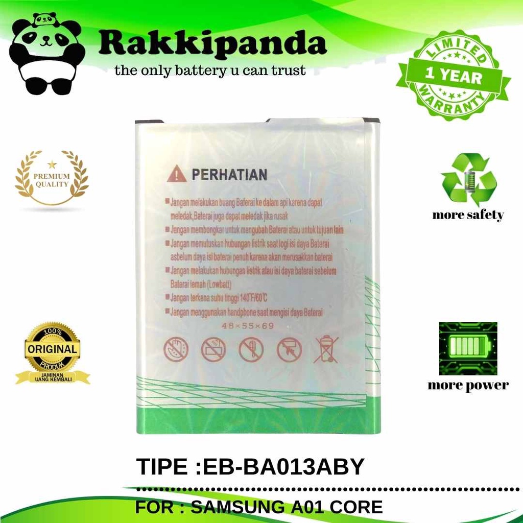 R/K- RakkiPanda - EB-BA013ABY Samsung A01 Core Batre Batrai Baterai garansi