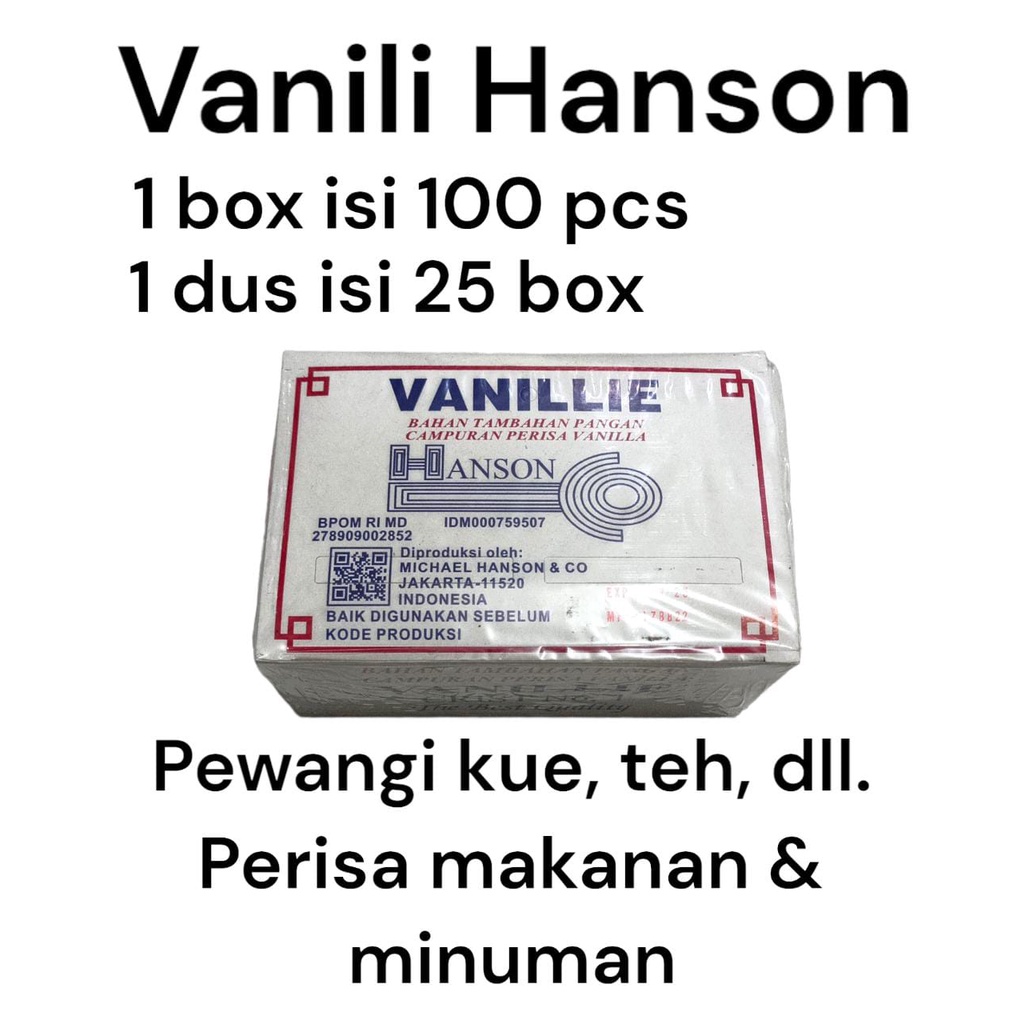 

Perisa Vanilie / Vanillie / Vanila Vanili Cap Kunci Biru Cap M Penyedap Kue Teh Makanan Minuman