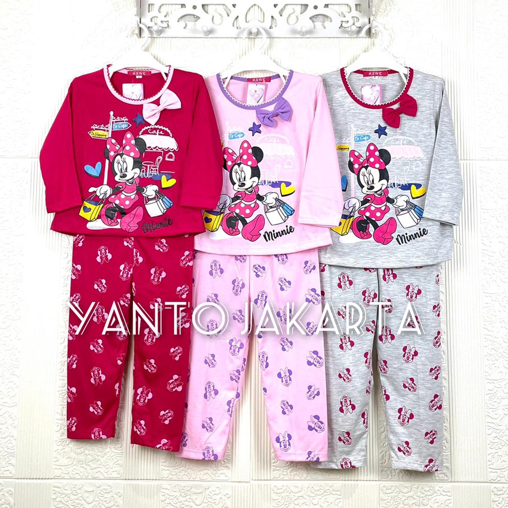 BAJU TIDUR ANAK PEREMPUAN KARAKTER MINNIE SHOPPING