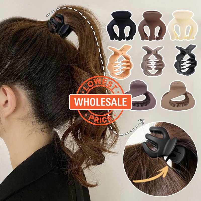 [Harga Grosir] [Featured] Women Korean Fashion High Ponytail Hair Clip Girls Acrylic Anti-sagging Small Grab Clip Ponytail Fixed Artifact Hair Claw Popular Hair Accessories