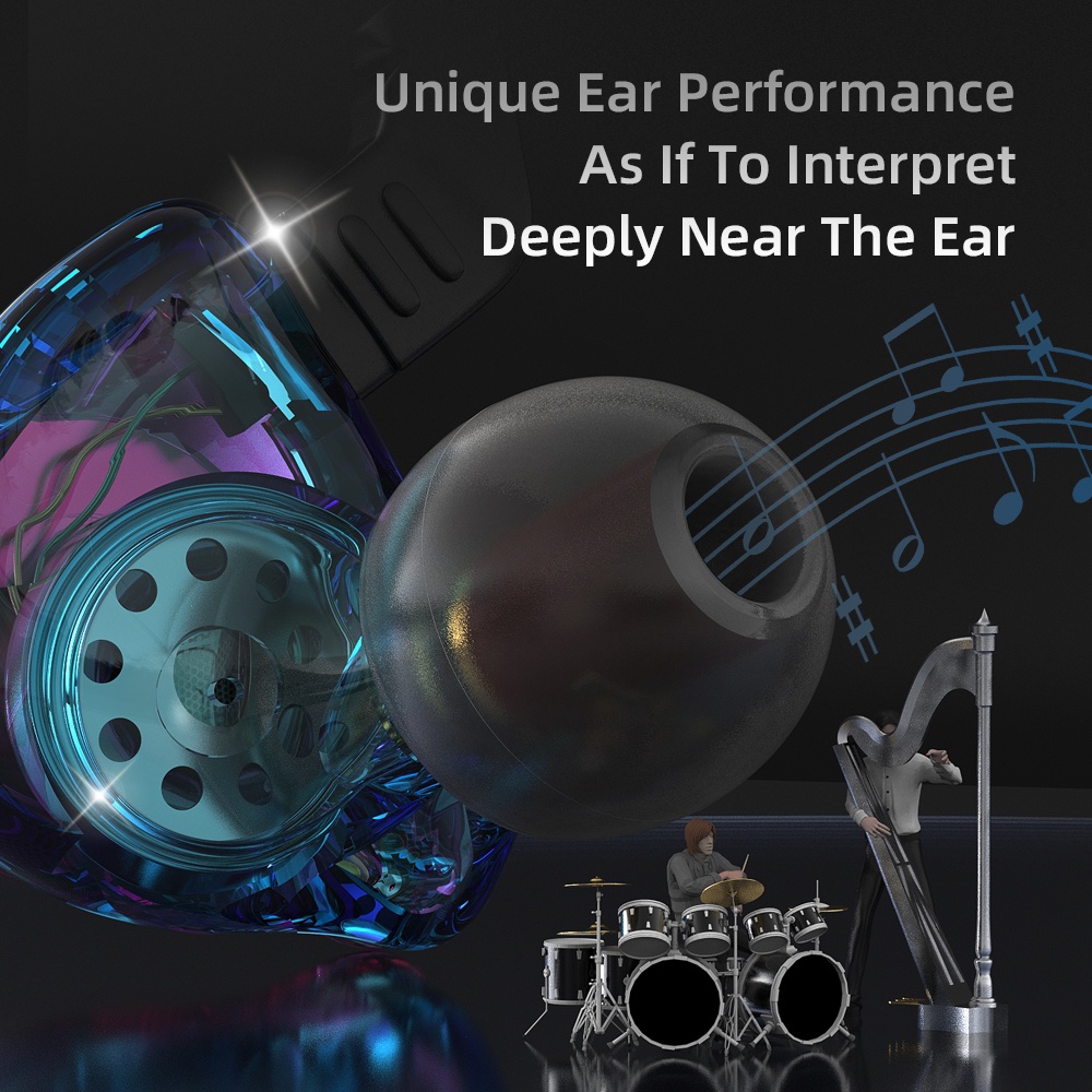 Qkz AK3 FiLe Wired Earphone Dengan Mikrofon Olahraga Lari Headphone HiFi Monitor Musik Bass Headset Earbuds