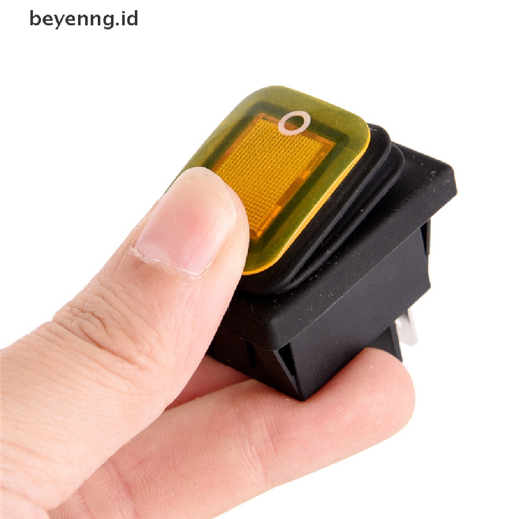 Beyen Waterproof 4pin 12V LED Rocker Toggle Switch Momentary Mobil Perahu Laut On-off ID