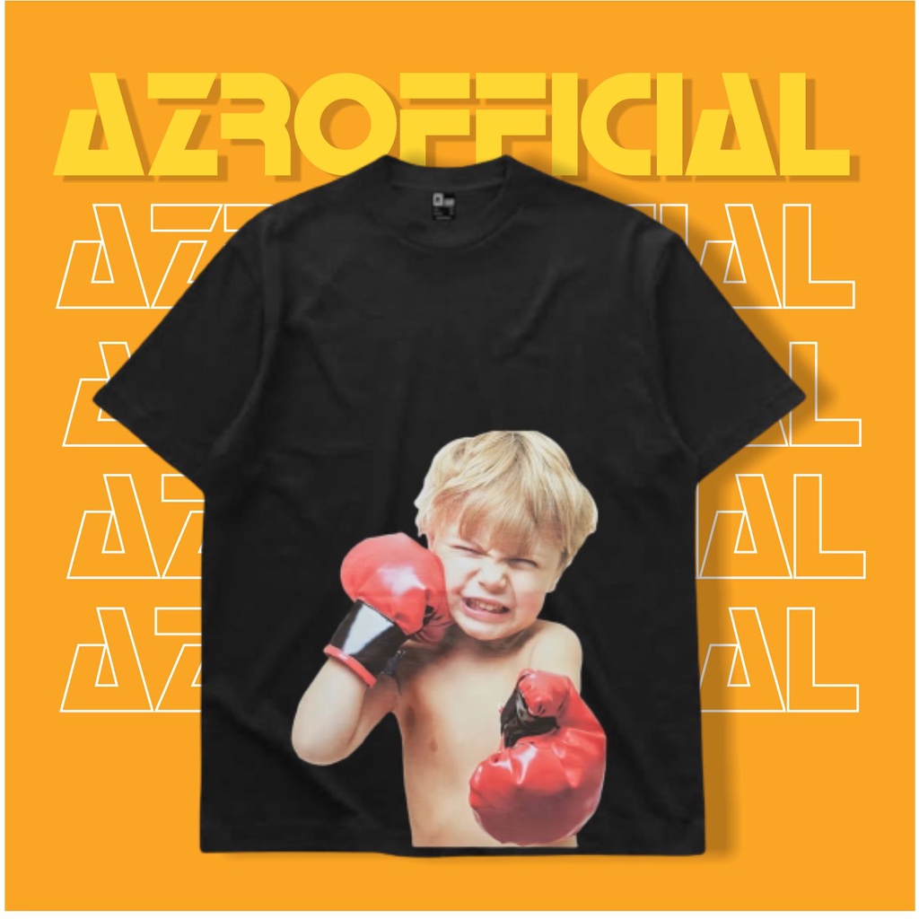 kaos baju motif boxing / tinju t-shirt adlv acme de la vie baby face donuts/donat karakter anak keci