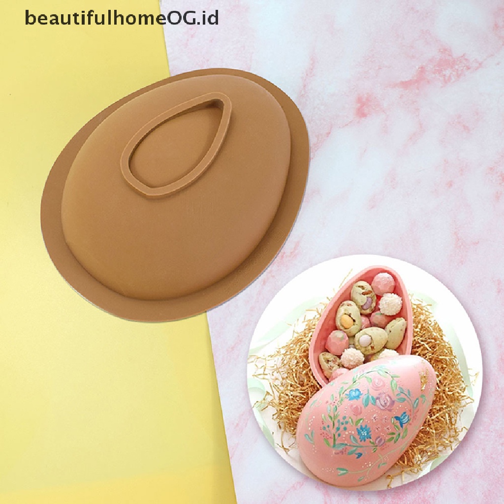 // Beautifulhomeog.id// Cetakan Silikon Telur Paskah Ice Cube Tray Popsicle Maker DIY Cetakan Coklat **