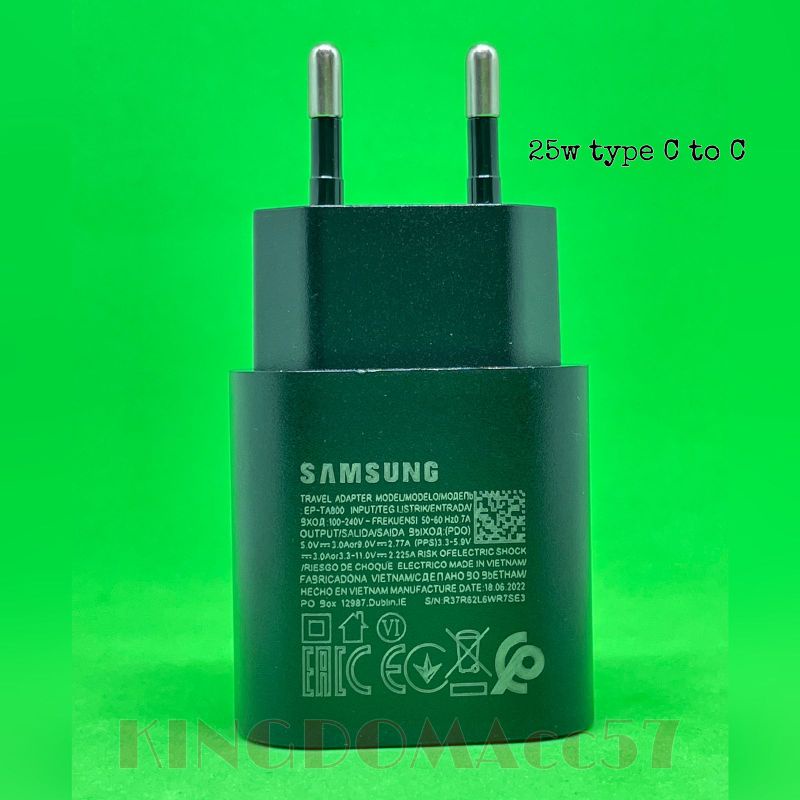 ADAPTER CHARGER SAMSUNG TYPE C 25W ORIGINAL KEPALA CASAN SAMSUNG USB C 25 WATT ORI